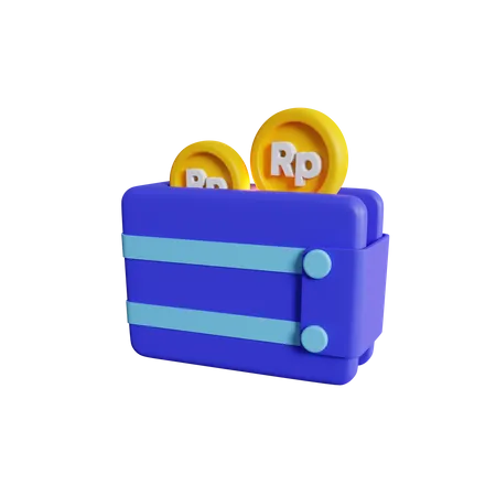 Billetera rupia  3D Icon