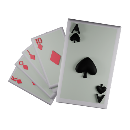 Cartes de poker  3D Illustration