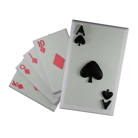 Cartes de poker  3D Illustration