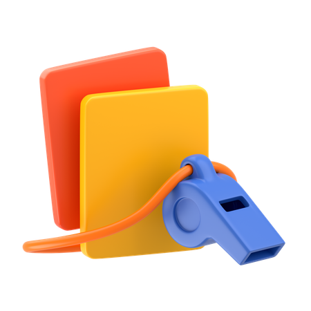 Cartes et sifflet  3D Icon