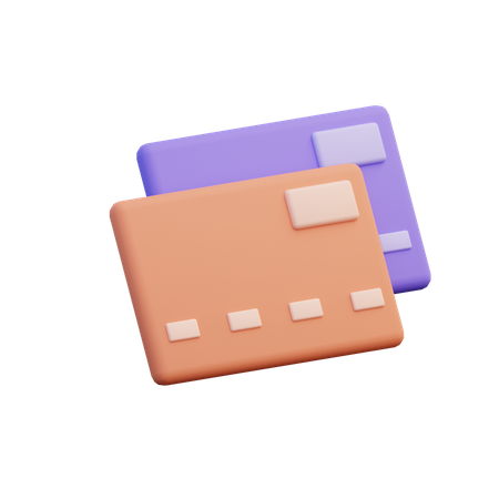 Cartões bancários  3D Icon