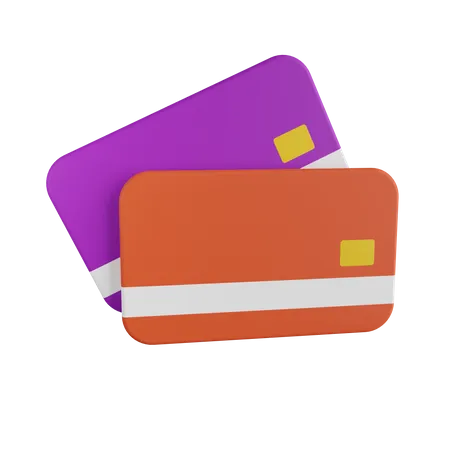 Cartões bancários  3D Illustration