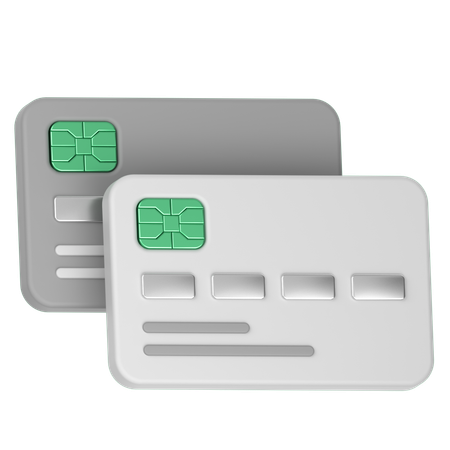 Cartões de crédito  3D Icon