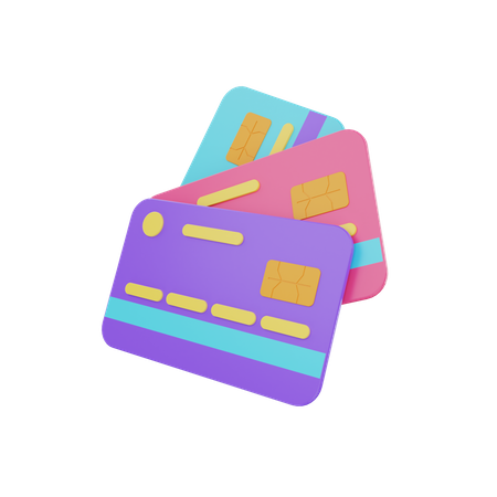 Cartões de crédito  3D Icon