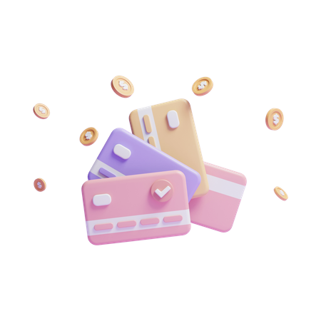 Cartões de crédito  3D Icon