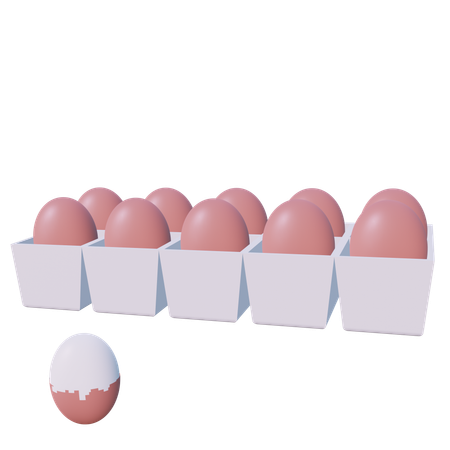 Carton de huevos  3D Icon