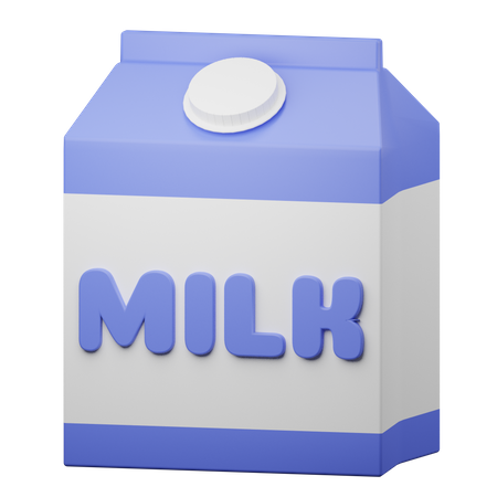 Carton de lait  3D Illustration