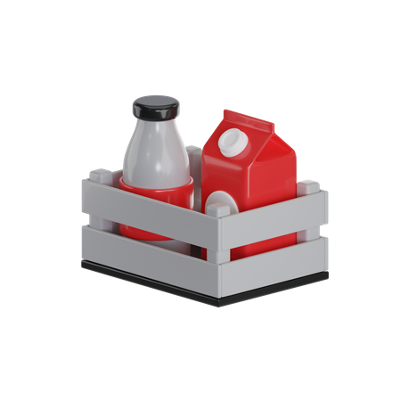 Carton de lait  3D Icon