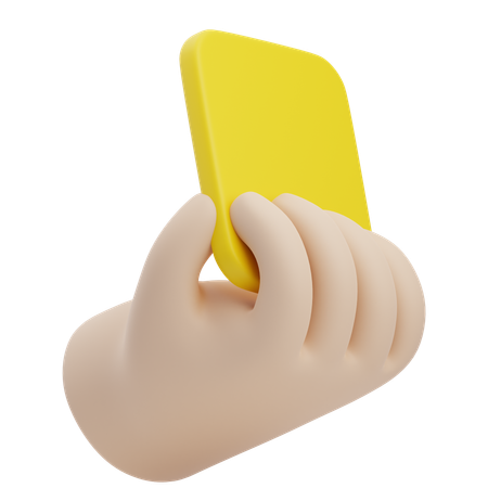 Carte jaune  3D Icon