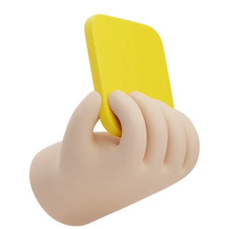 Carte jaune  3D Icon