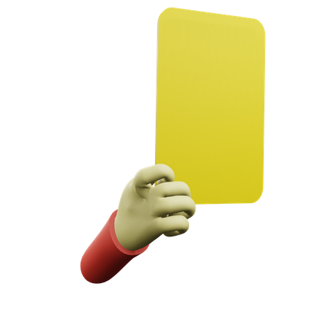 Carte jaune  3D Icon