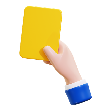 Carte jaune  3D Icon