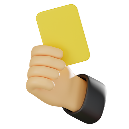 Carte jaune  3D Icon