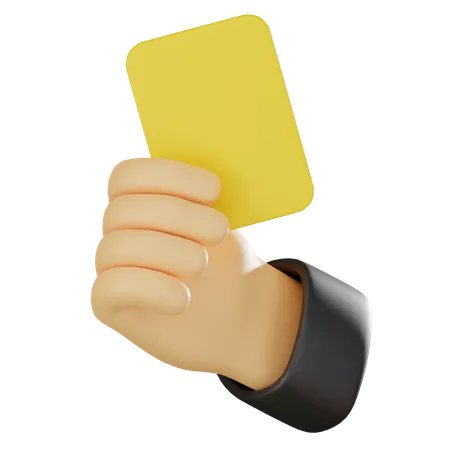 Carte jaune  3D Icon