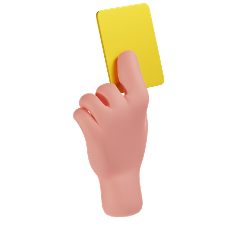 Carte jaune  3D Icon