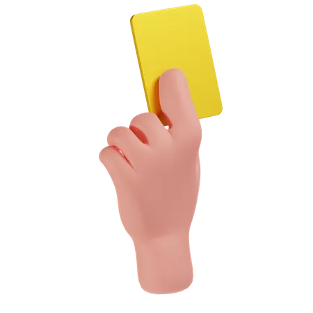 Carte jaune  3D Icon