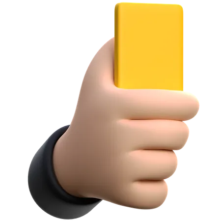 Carte jaune  3D Icon