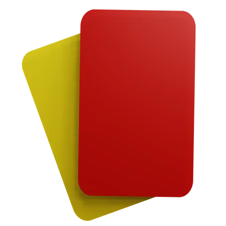 Carton jaune et rouge  3D Icon