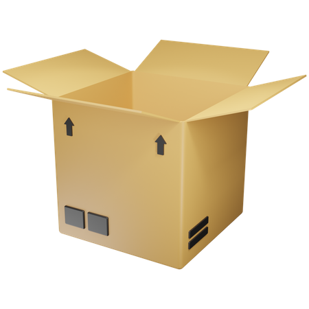 Carton ouvert  3D Icon