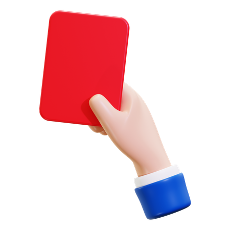 Carte rouge  3D Icon