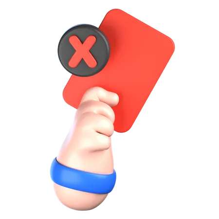 Carte rouge  3D Icon