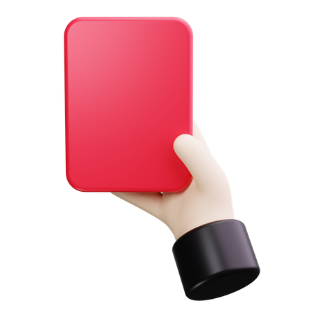 Carte rouge  3D Icon