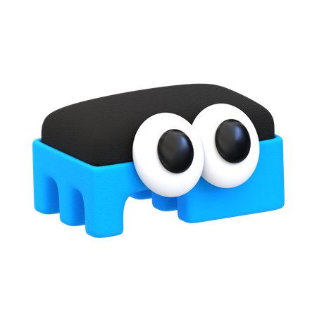 Cartoo Whiteboard Eraser  3D Icon