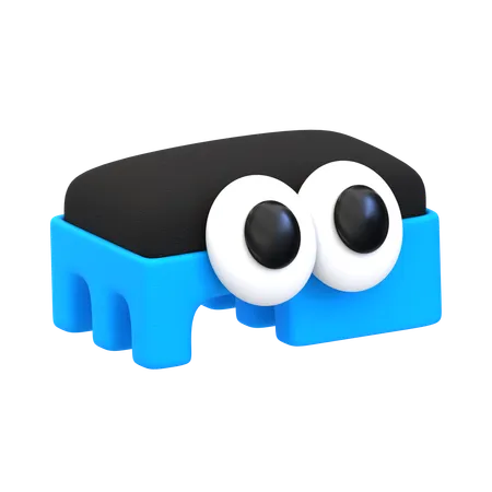 Cartoo Whiteboard Eraser  3D Icon