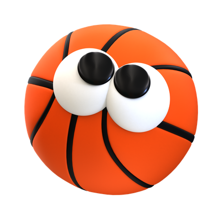 Cartoon Basketball  3D Icon