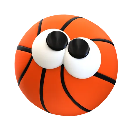 3 D Cartoon Icon Education Series Basket Ball 3D Icon