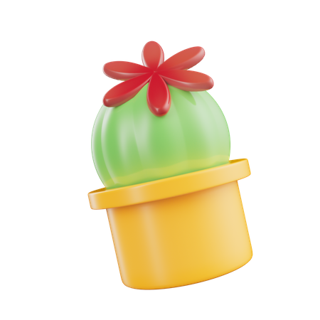 Cartoon cactus  3D Icon