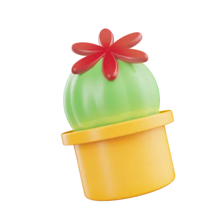 Cartoon cactus  3D Icon