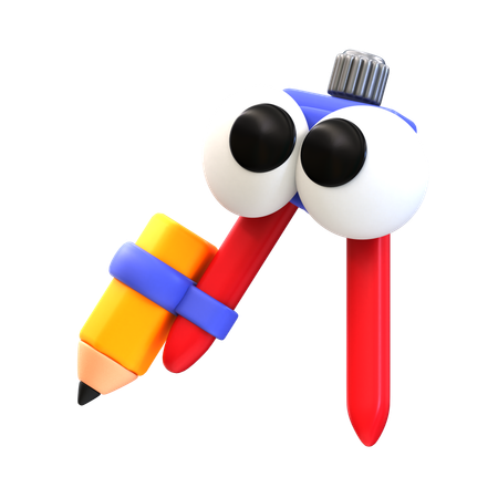 Cartoon Compass  3D Icon