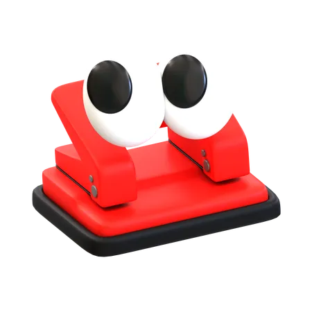 3 D Cartoon Icon Education Series Hole Puncher 3D Icon