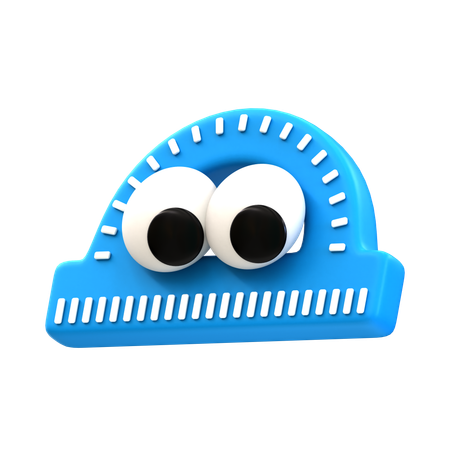 Cartoon Ruler  3D Icon