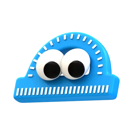 Cartoon Ruler  3D Icon