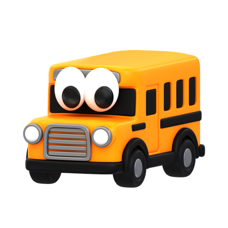 Cartoon School Bus  3D Icon