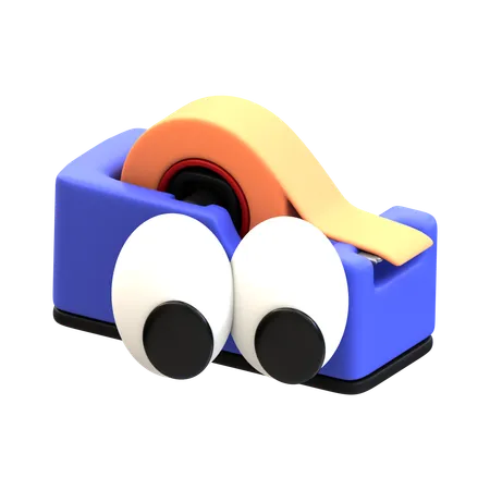 Cartoon Tape Dispenser  3D Icon