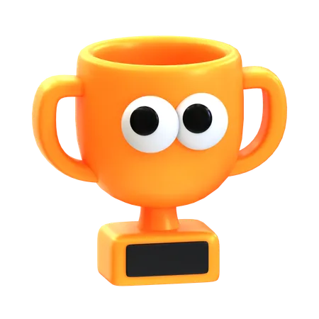 3 D Cartoon Icon Education Series Trophy 3D Icon