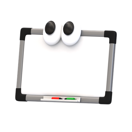 Cartoon Whiteboard  3D Icon