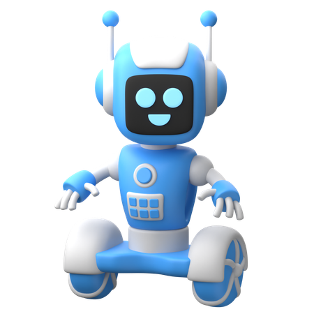 Cartoonish Robot  3D Icon