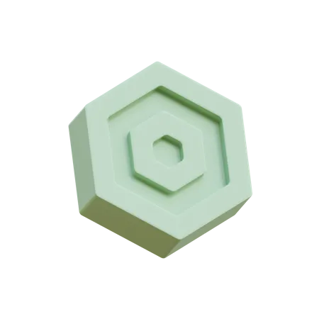 Carved Hexagon  3D Icon