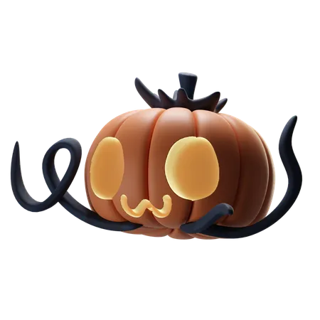 3 D Carved Pumpkin Icon 3D Icon