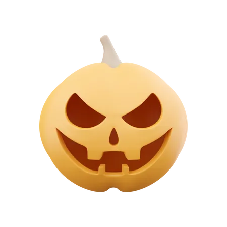 3 D Render Funny Pumpkin For Halloween 3 D Rendering Decoration For The Holiday 3 D Render Smiling Pumpkin On White Background 3D Icon