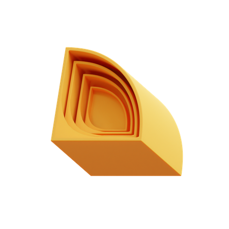 Carved Semi Arc  3D Icon