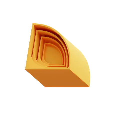 Carved Semi Arc  3D Icon