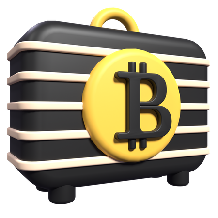 Cas de bitcoins  3D Icon