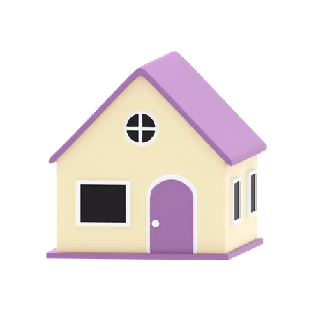 Concepto Inmobiliario Icono De Inicio 3 D Ilustracion Minima De Dibujos Animados 3D Icon