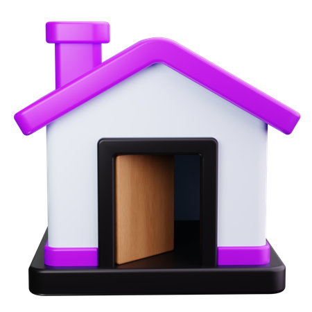 Casa aberta  3D Icon