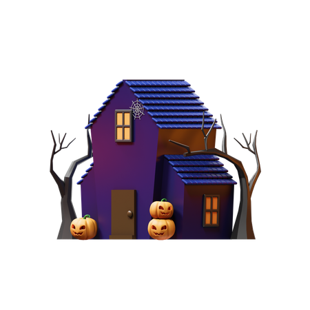 Casa Assombrada  3D Icon